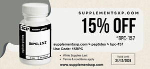 BPC-157 coupon - 15% off SupplementsXP BPC157 Research Peptide - ** 15BPC **