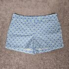 Vineyard Vines Shorts Womens 10 Blue Whale Tail Chino Casual Preppy