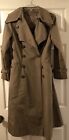 Vtg Downpour Raincoat Brown Military Style Dbl Breasted trench coat Sz 5