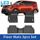 3PCS Floor Mats Liner for 2020-2023 Kia Soul All Weather TPE Rubber 3D Anti-Slip (For: 2023 Kia Soul S Hatchback 4-Door 2.0L)