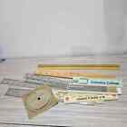 Vintage office supply lot of 12 rulers advertising nostalgia wood plastic