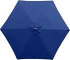 9ft 6 Ribs Patio Garden Market Replacement Umbrella Canopy - Navy (Canopy Only)