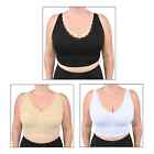 CARA MIA Polyester Lace Criss Cross Bras-3 pack SIZE-3X Nude Black White Gifts