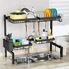 Stainless Steel Over The Sink Dish Drying Rack Kitchen Shelf Cutlery Holder