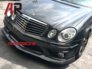 CS Style Carbon Front Bumper Lip CF For 06-09 Mercedes Benz W211 E63 AMG