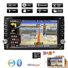 Universal Double Din Car in Dash GPS Navigation Stereo Radio DVD Player BT Mic