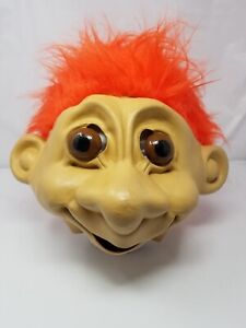 Original 1990s Russ Troll Halloween Mask - Adult Size - Orange Hair
