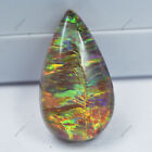 CERTIFIED 5.65 Ct Multi-Color Opal Natural Pear Cut Loose Gemstone