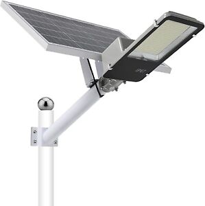 1500W LED Solar Street Light Super Bright Dusk-to-Dawn Road Lamp+Pole+Remote