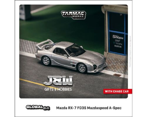 Tarmac Works Mazda RX-7 FD3S Mazdaspeed A-Spec Silver Global 64 1/64