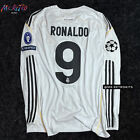 Ronaldo #9 Real Madrid 2009/10 Long Sleeve UCL Home Retro Football Jersey Size M