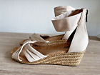 Ugg Traci open toe espadrille sandals size 7 wedge fabric straps zipper ankle