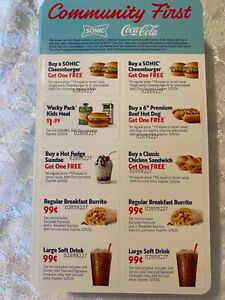 Sonic Drive-In Coupon Card Fundraiser