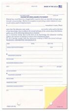 3-Part Odometer Disclosure Statement - No Screen (Form # ODOM-103-N) (100/pack)