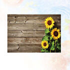 Sunflower Rustic Wood Texture Backdrop Baby Shower Birthday Party Background