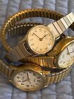 Timex Lot Of 3 Women’s Watches Indiglo Expansion Bands Silver, Gold, And 2 Tone