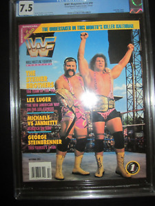 WWF Magazine October 1993 CGC 7.5 Steiner Brothers! Scott Rick WWE Newsstand!