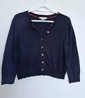 Boden Navy Button Front 3/4 Sleeve Cardigan Sweater Womens Size M Preppy