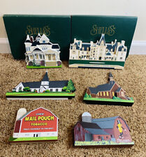 Vtg Shelia's Collectible House Lot of 6 Houses 1995-1999 Autographed!
