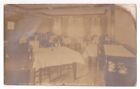 Post Card RPPC Dining Room The Plymouth Fort Fairfield Maine