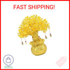 New ListingFeng Shui Citrine/Yellow Crytal Money Tree with Chinese Dragon Pots