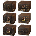 Retro Storage Box Jewelry Treasure Lock Box Case Desktop Organizer Home Decor