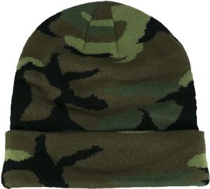 Beanie Stocking Cap Knit Hunting Military Camo Camouflage Jungle Woodland