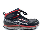 Mens 12.5 Altra Lone Peak 3.0 A1653MID-2 Black/Red Hiking Trail Shoes Sneakers