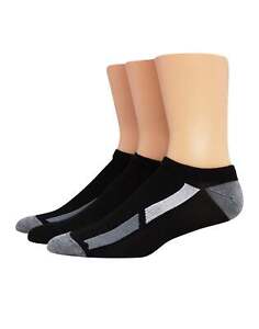 Hanes Men's No Show Socks 3-Pack Cool Dri Low Cut Ventilation Assorted sz 6-12