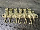 Vintage Brass Super Cute Cats Kitty Feline Key Holder Purse  Leash Hanger