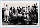 Karachi Sindh Pakistan Postcard Zermatt Old Market Vendors c1940's RPPC Photo