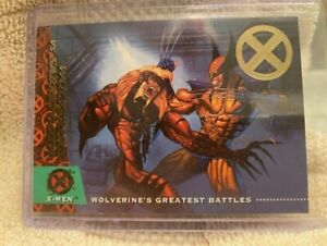 2018 marvel fleer ultra x-men buyback Wolverine vs Sabretooth 48/50