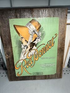 Vintage Sheet Music Mounted On Barnwood Sealed Ready To Hang In Your Home