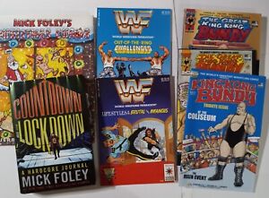Lot wwf wrestling books comics Undertaker bossman MICK FOLEY Bundy Lawler ljn