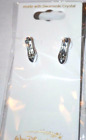 Arribas Cinderella Slipper Shoe Disney Silver-tone Earrings W/Swarovski Crystals
