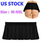 US Sexy Women Micro Mini Pleated Skirt Schoolgirl Role Play Nightclub Size M-XXL