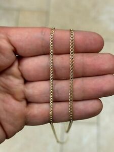 10K Solid Yellow Gold Cuban 2mm 2.5mm Chain Necklace 16