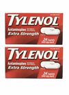 2 BOXES Tylenol Extra Strength 500mg 24 Caplets Each 48 TOTAL EXP 12/2026