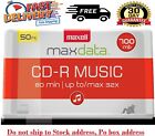 CD-R Blank Media Spindle Maxell Audio Music 32 x 80 Minute 700MB Player 50 Pack
