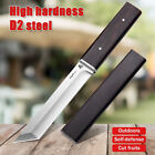 Self-defense Japanese Samurai Tanto Sword Sharp Knife Shiny Carbon Steel Blade