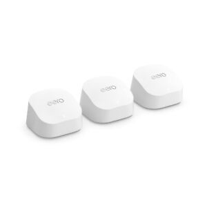 eero 6+ mesh Wi-Fi router | 1.0 Gbps Ethernet | Coverage up to 4,500 sqft 3 Pack