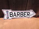 Barber Shop This Way To Arrow Sign Directional Novelty Metal Haircut 17