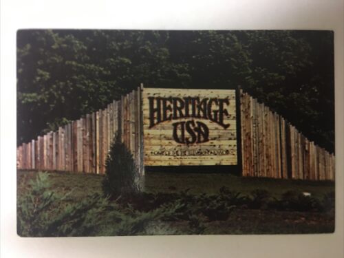 Heritage USA Sign Future Home Of PTL Vintage Postcard