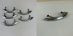 Vtg Cabinet Drawer Pulls Youngstown Kitchen By Mullins Set Of 5 MCM Chrome