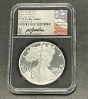2021 S PROOF SILVER EAGLE PF70 ULTRA CAMEO GAUDIOSO SIGNED FIRST DAY ISSUE T-2