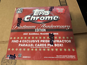 2021 Topps Chrome Platinum Anniversary MLB Baseball Mega Box Factory Sealed