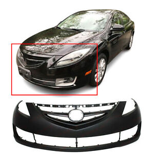 Primed Front Bumper Cover Fascia Direct Fit for 2009-2013 Mazda 6 09-13 (For: 2009 Mazda 6 GS Sedan 4-Door 2.5L)
