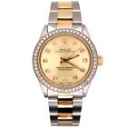 Rolex Oyster Perpetual Ladies 31mm 18k Yellow Gold & Steel 2ct DIAMOND Watch