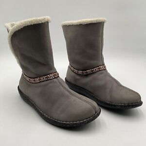 KEEN Winter Boots Women’s Size 8 Galena Gray Suede Fleece Lined