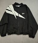 Reebok Vtg 90s Athletic Sports Track Jacket Windbreaker Sweater Hoodie  -L